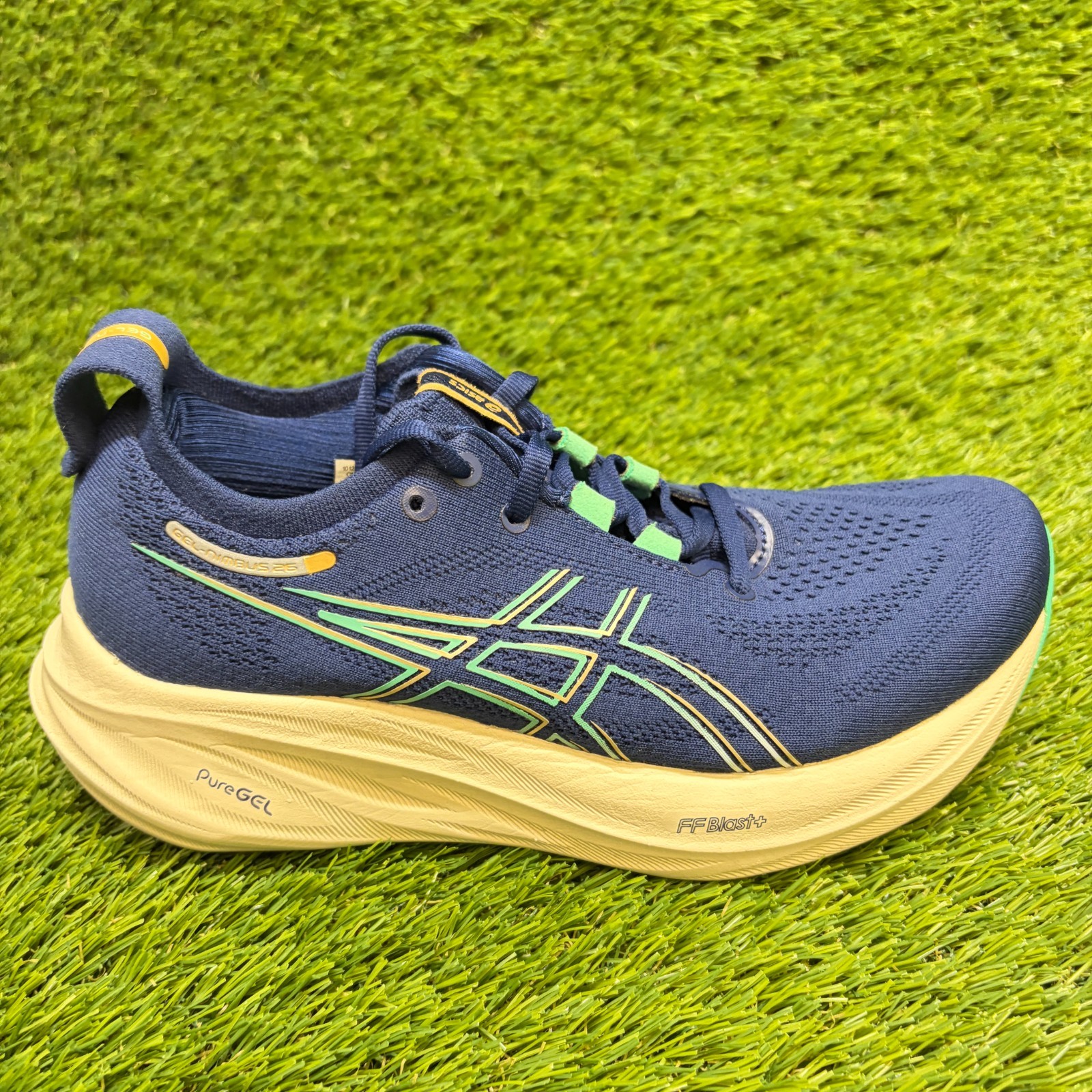 Asics Gel-Nimbus 26 Womens Size 6 Blue Beige Athletic Running Shoes Sneakers