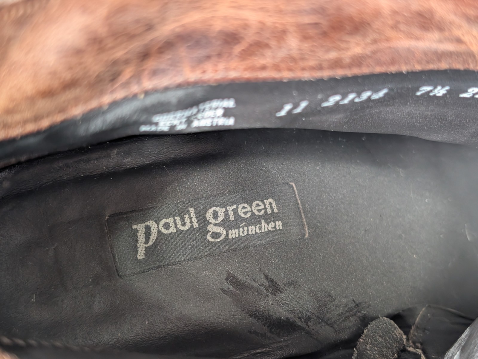 Paul Green Munchen – Womens Heeled Black Brown Leather Boots – Size US 11