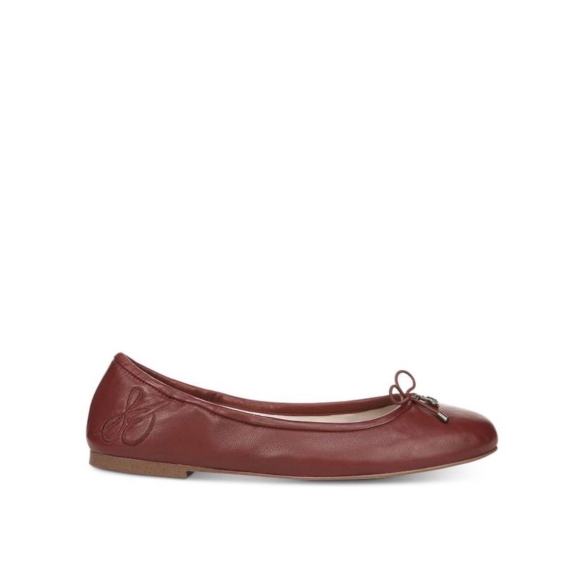 Sam Edelman Felicia New Burgandy Leather Ballet Flats New!