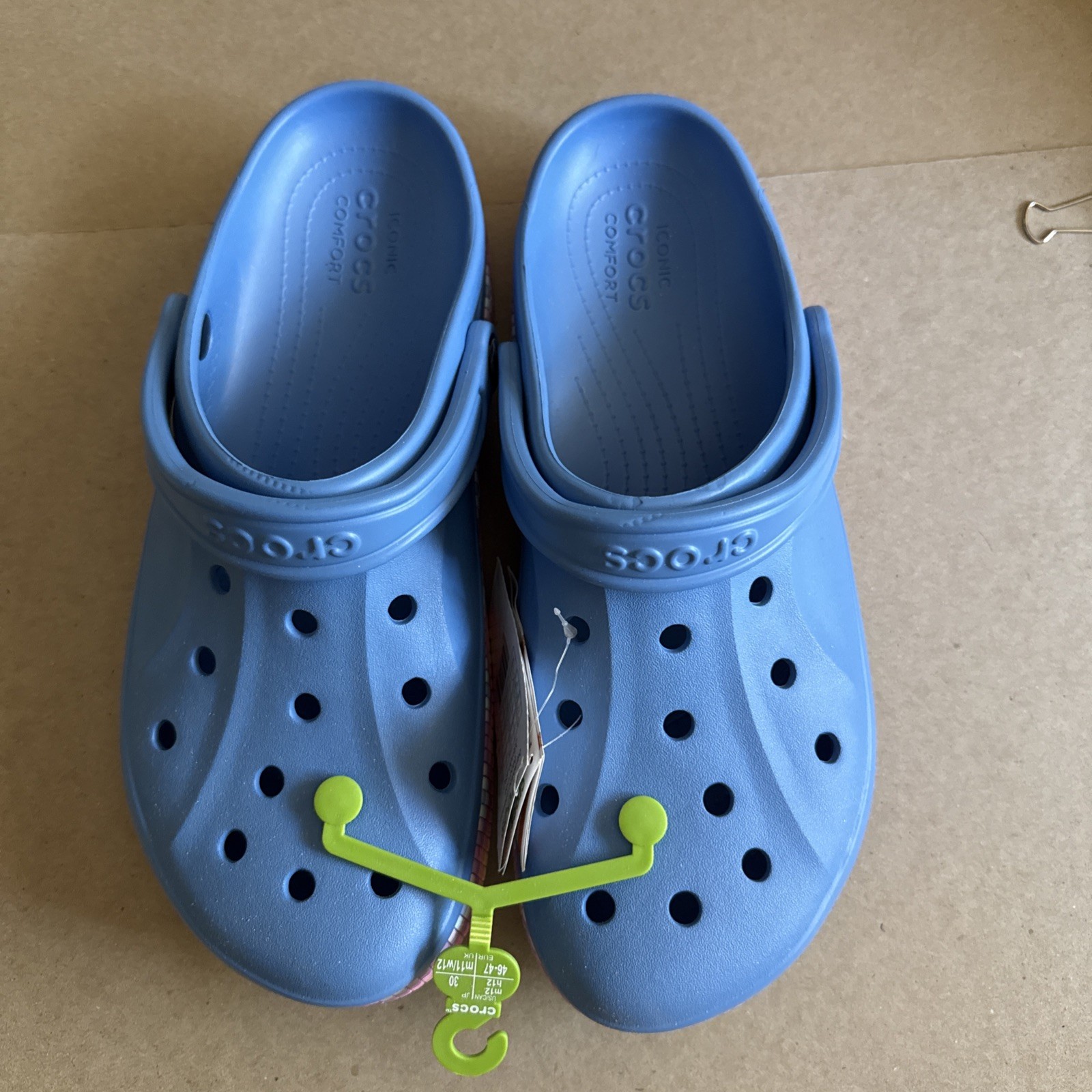 CROCS Baya Band Blue Multicolored Midsole M12 W14 – New