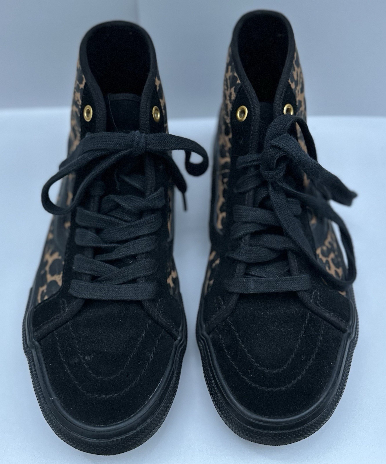 VANS Cher Strauberry Sk8-Hi Leopard Animal Print High Top Lace-Up Sneakers