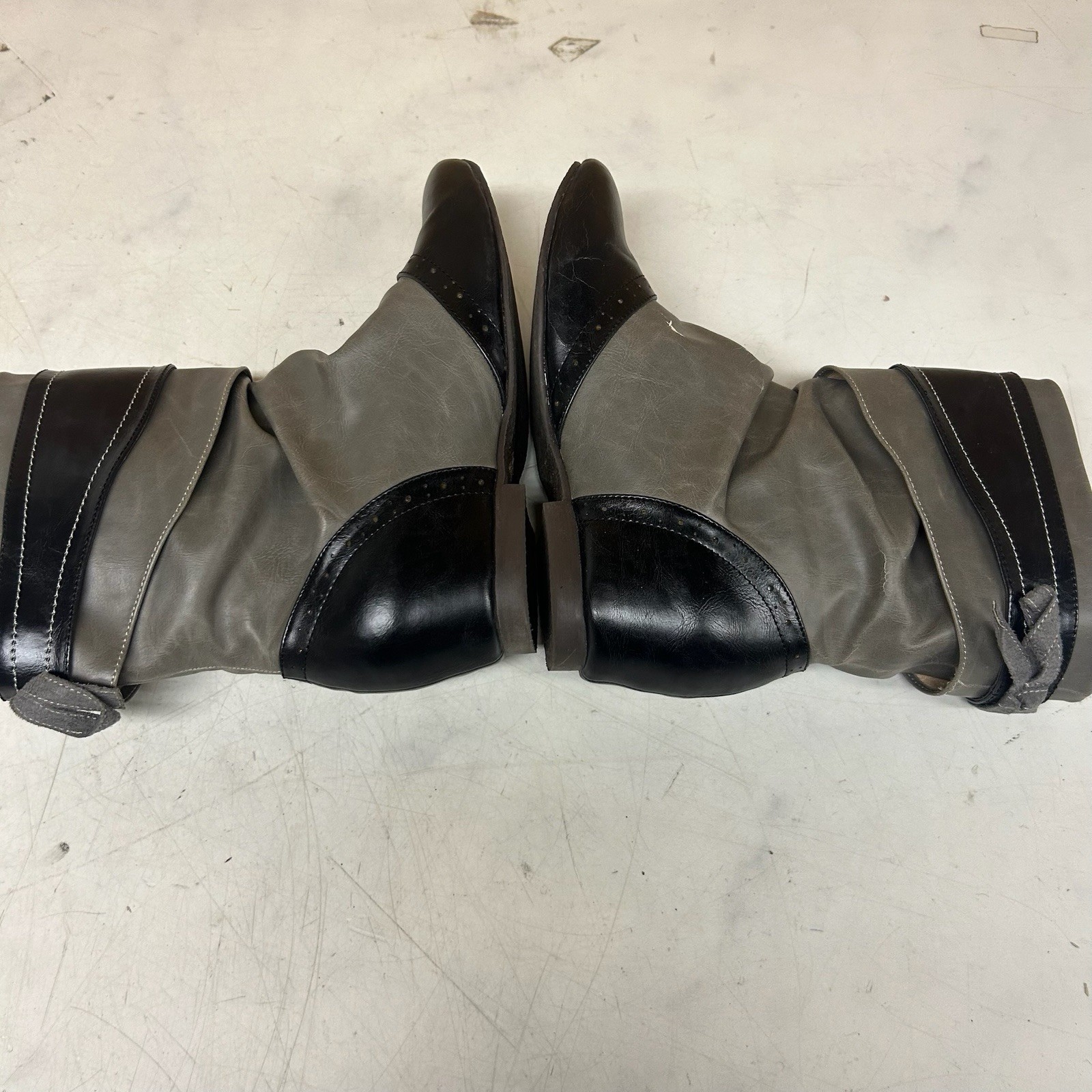 Women’s Short Boots Gray Black Size 24.0cm EEE Used