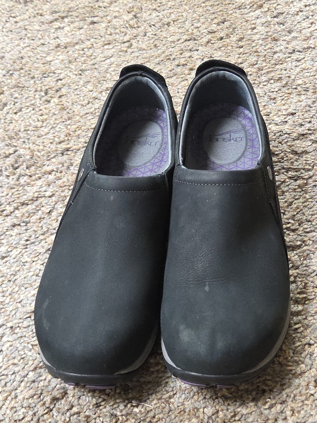 Dansko Patti Women’s Waterproof Casual Shoes Black Milled Nubuck Size 11.5-12 M