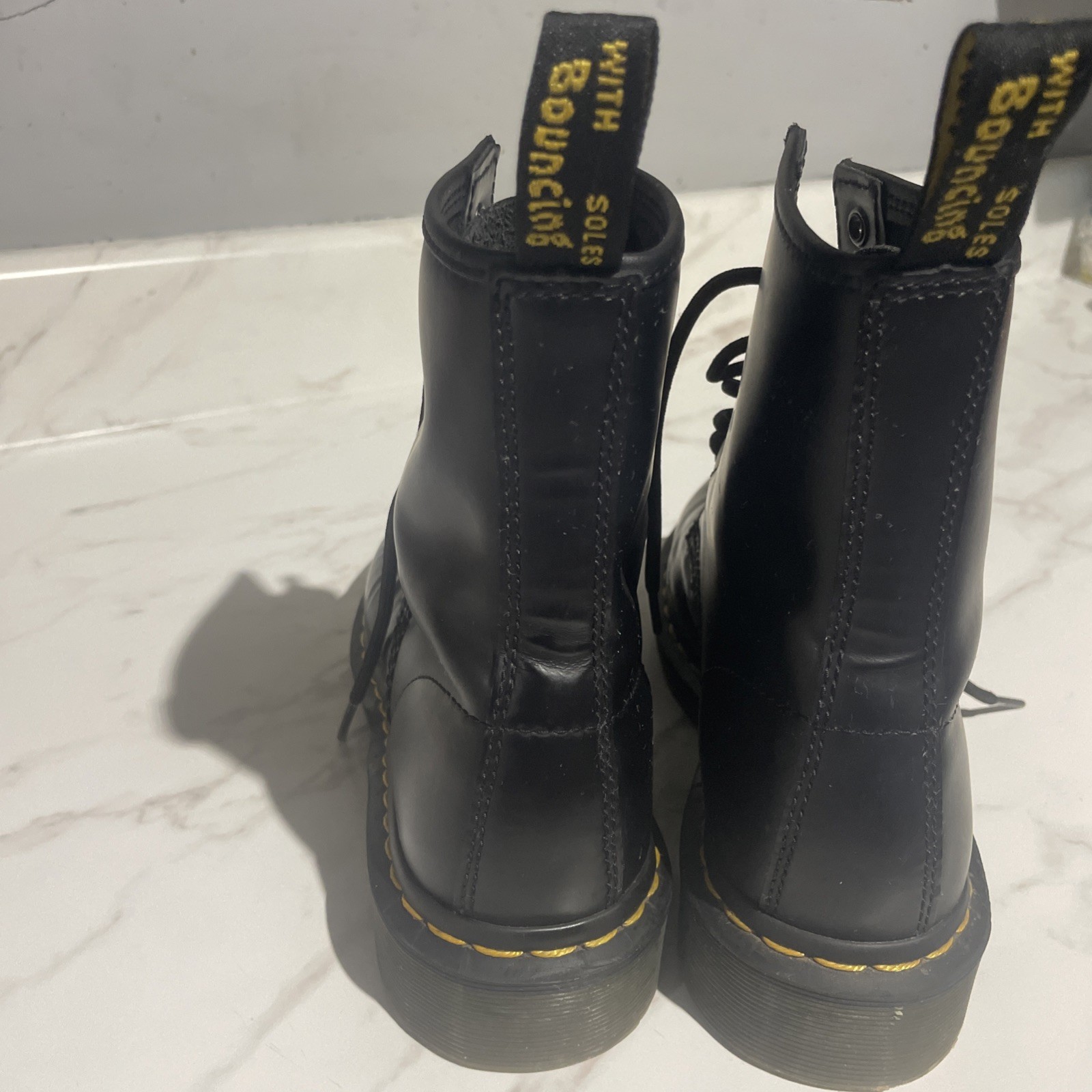 Dr. Martens 1460 Women’s Original Smooth Leather Lace Up Boots – Black, Sz 7 US