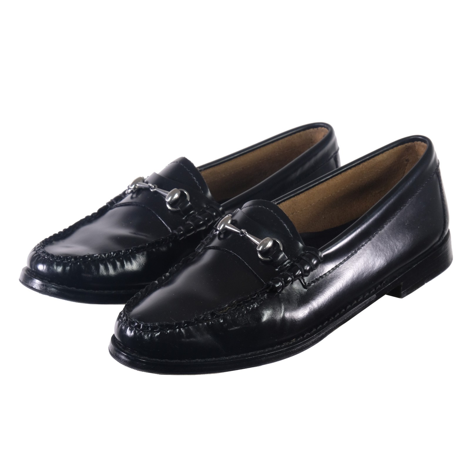 GH BASS Weejuns Lianna Horsebit Loafers Shoes Sz. 7 B Leather Black Women’s