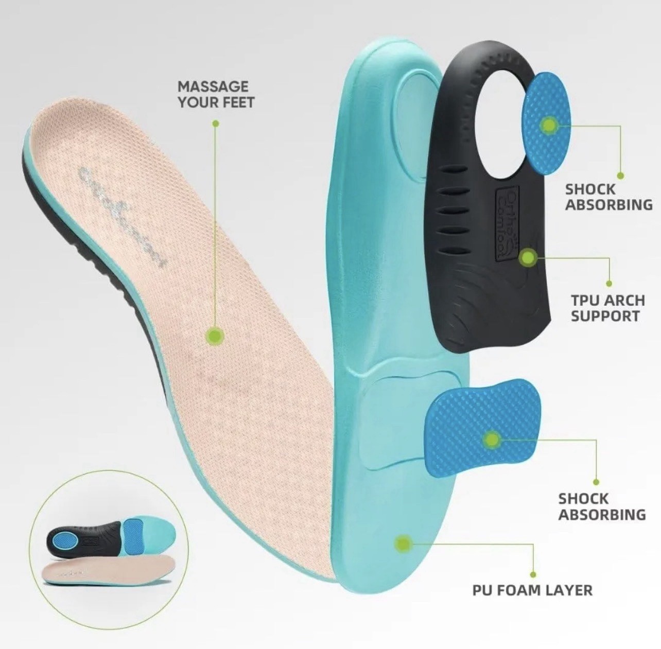 Ortho Comfoot Orthopedic Support Sneaker Shoes Orthotics New In Box