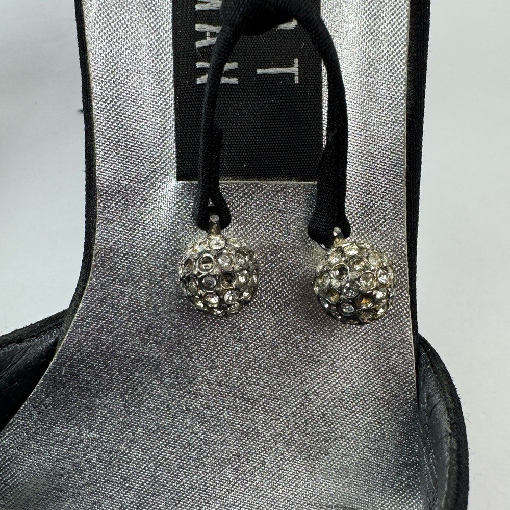 Stuart Weitzman Jezebella Women’s Black Rhinestone Ball Tie Formal Shoe Size 7.5