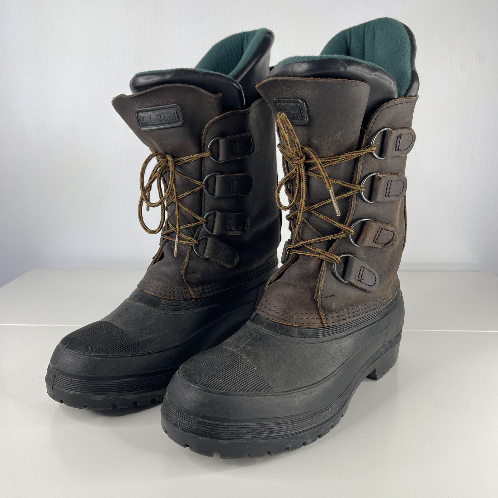 L.L. Bean Duck Boots Leather Waterproof Insulated Hunting Brown Women’s Size 10