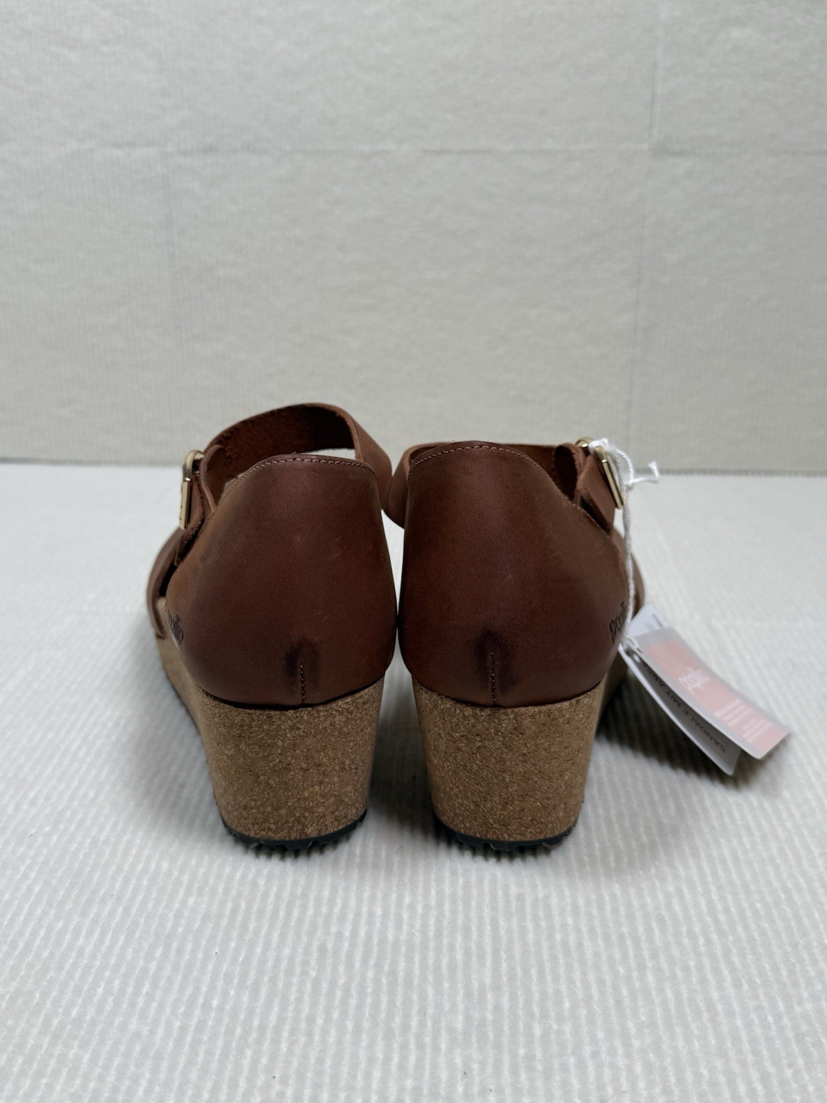 Papillio Birkenstock Wedge Mary Jane Womens US 8/EU 39 Brown Leather Cork NWT