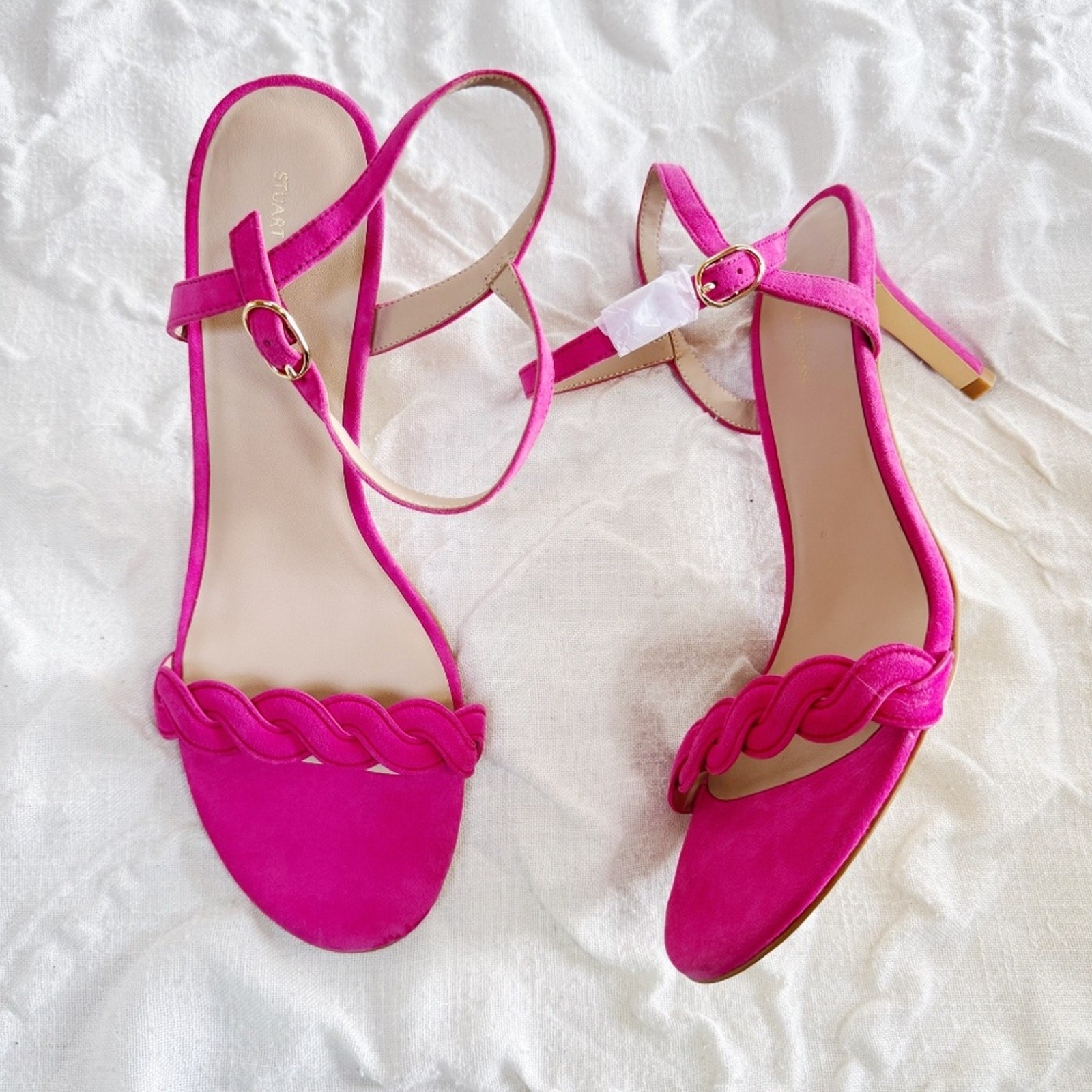 Stuart Weitzman Dancer Twistie 100Suede Sandal In Pink