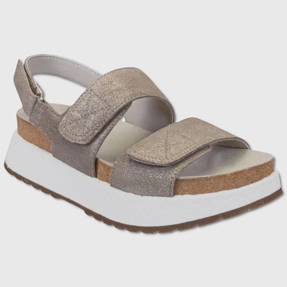 OTBT Wandering Platform Sandals – NEW Womens Size 7.5 Silver Suede – #49250-ZZ5