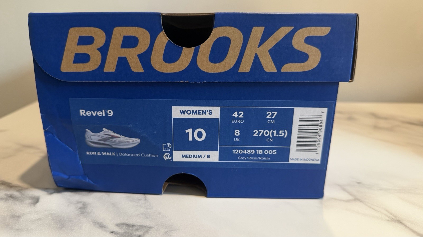 Brooks Revel 9 Running Sneakers Gray/Rose women’s 10