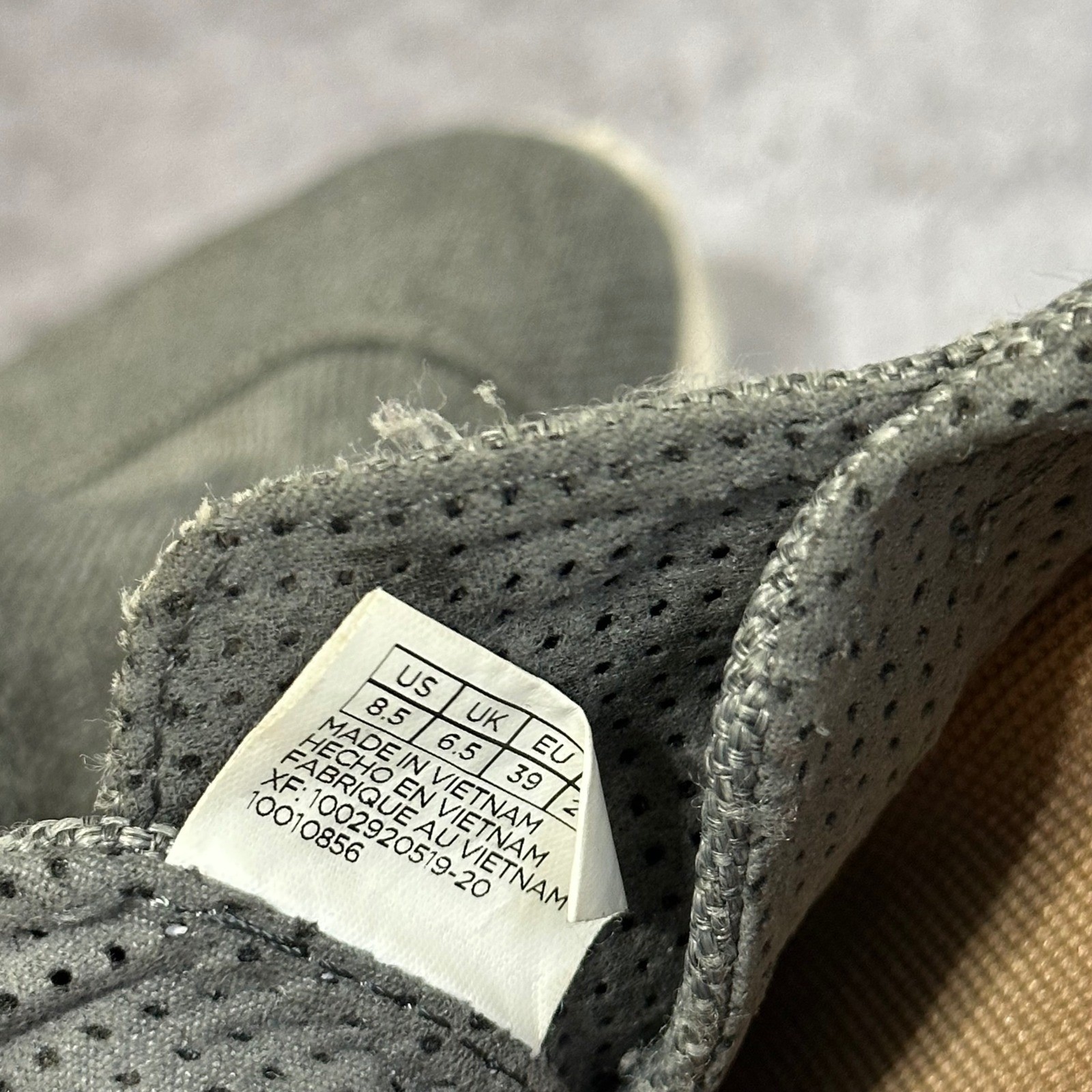 TOMS Del Rey Sneakers Women 8.5 Gray Coated Linen Low Top Athletic Shoes
