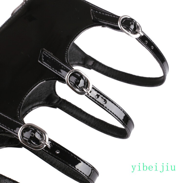 2025 Women’s Platform Low Cuban Heel Multi Buckles Knee High Mary Janes Shoes OL