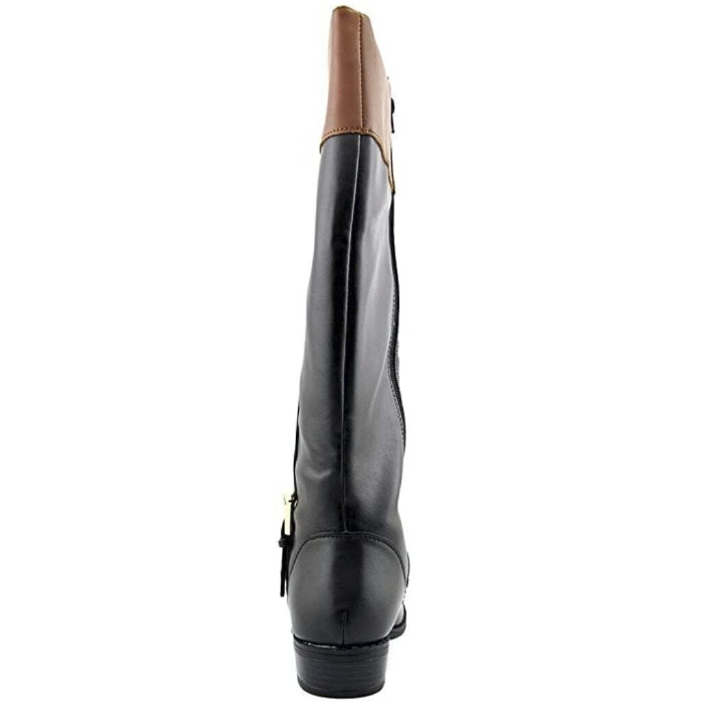 Karen Scott Womens Deliee 2 Faux Leather Riding Boots Black 7 Medium (B,M)