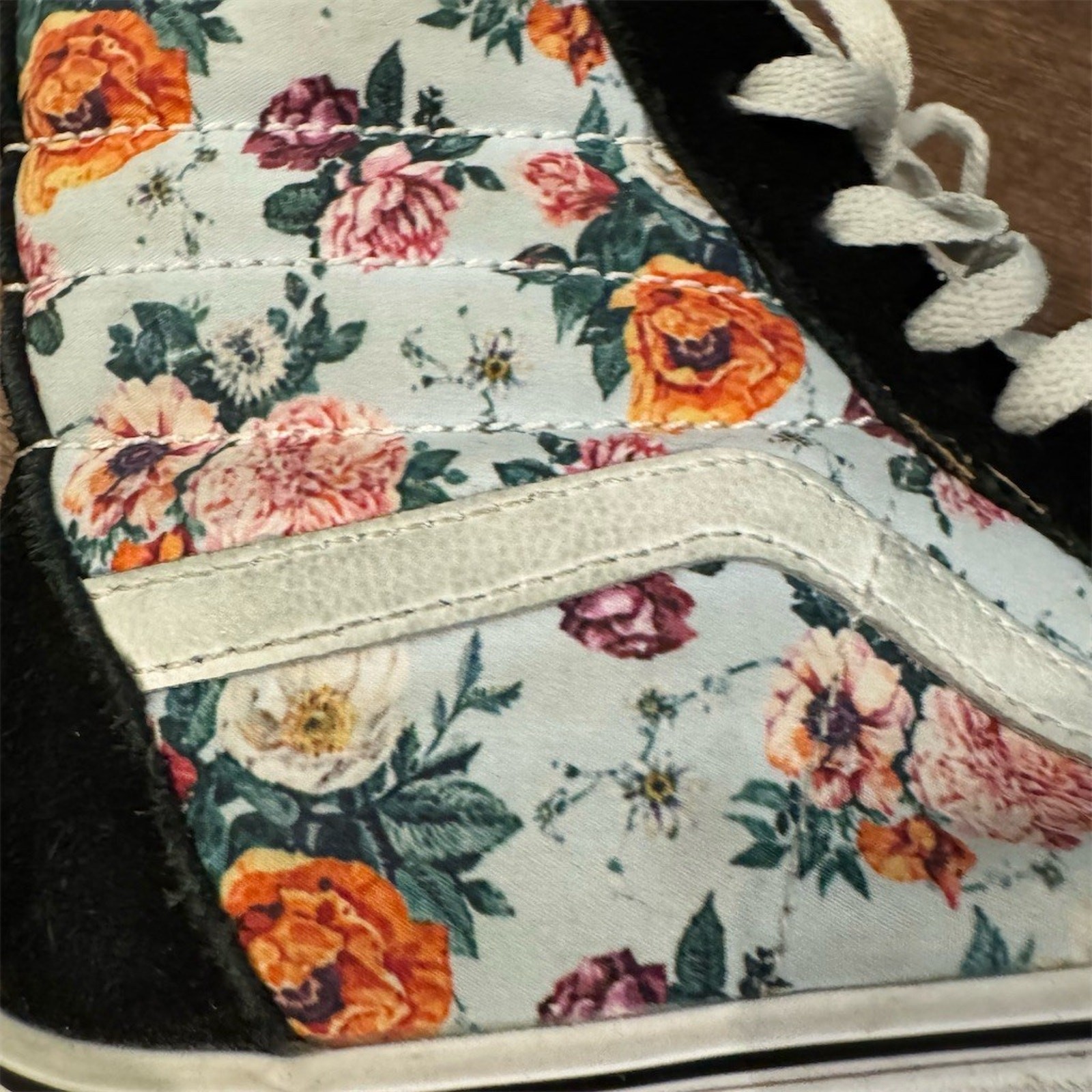 Vans Sk8-Hi Garden Floral High Top Sneakers Padded Collar Women 8.5 Men 7 READ