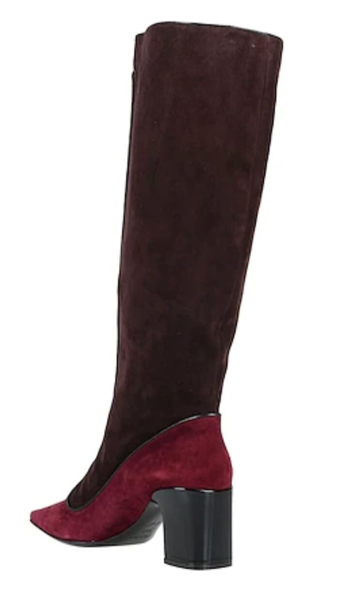 FABRIZIO VITI Vintage Suede Red and Brown Boots sz 38 1/2 (Size 7 1/2 – 8 US)