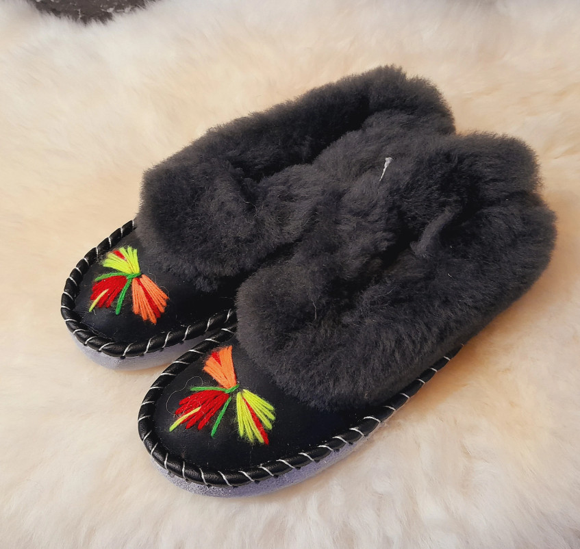 Ladies Leather Wool Winter Huts Shoes Lambskin Slippers ZAKOPIANKI Slippers
