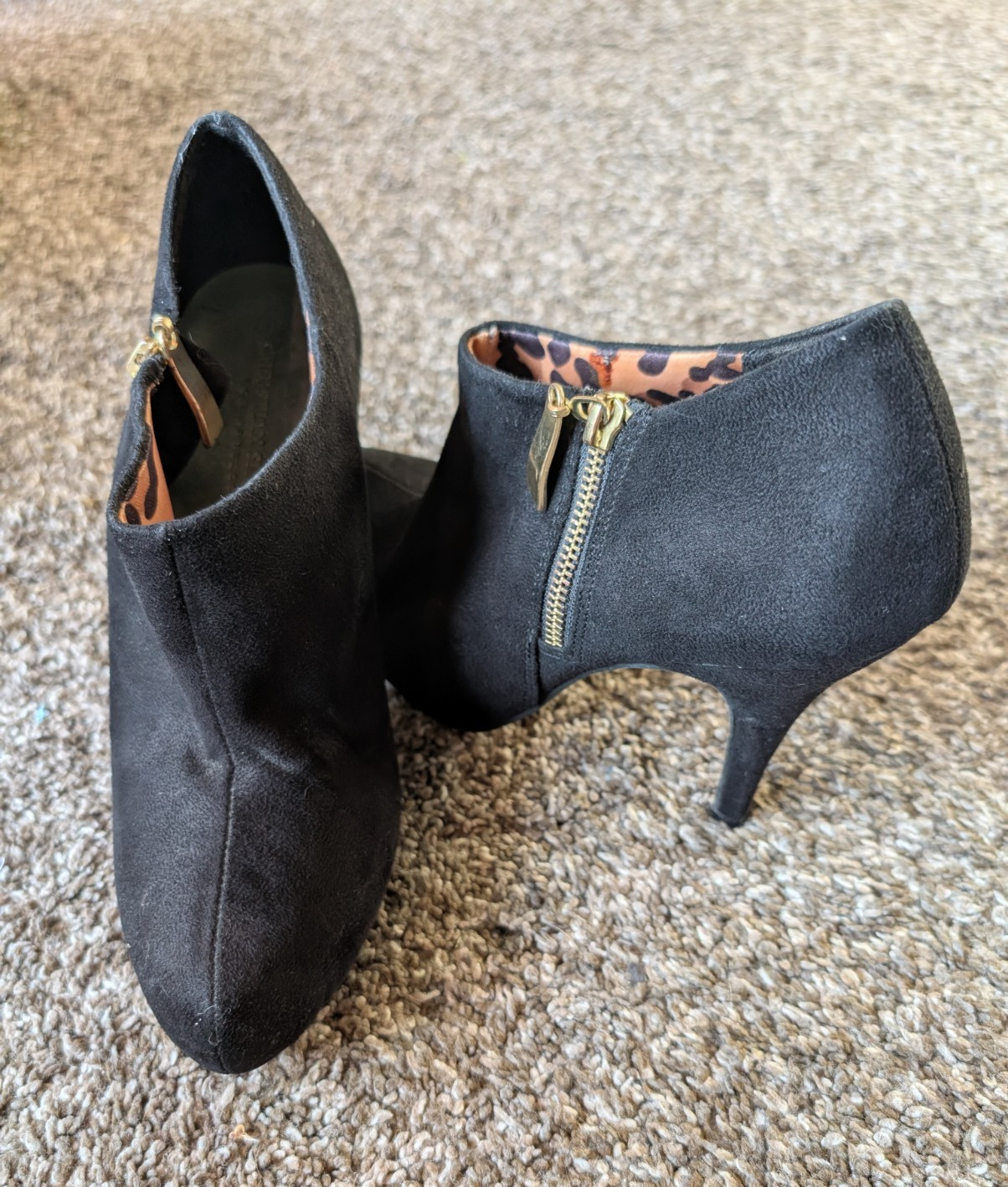 Christian Siriano for Payless Black Suede Ankle Bootie Side Zip 9