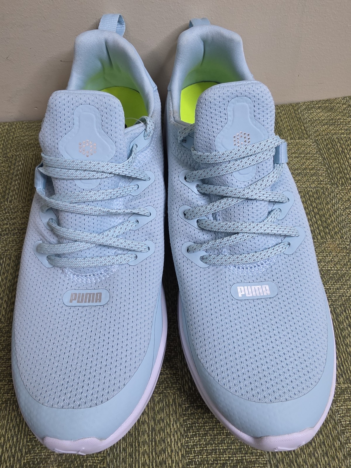 PUMA Light Blue Lace Up Memory Foam Golf Shoes. Ladies Sz 8