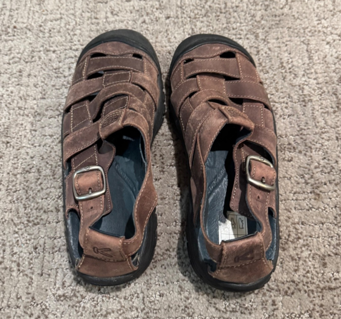 keen la jolla leather sandals, size 7.5