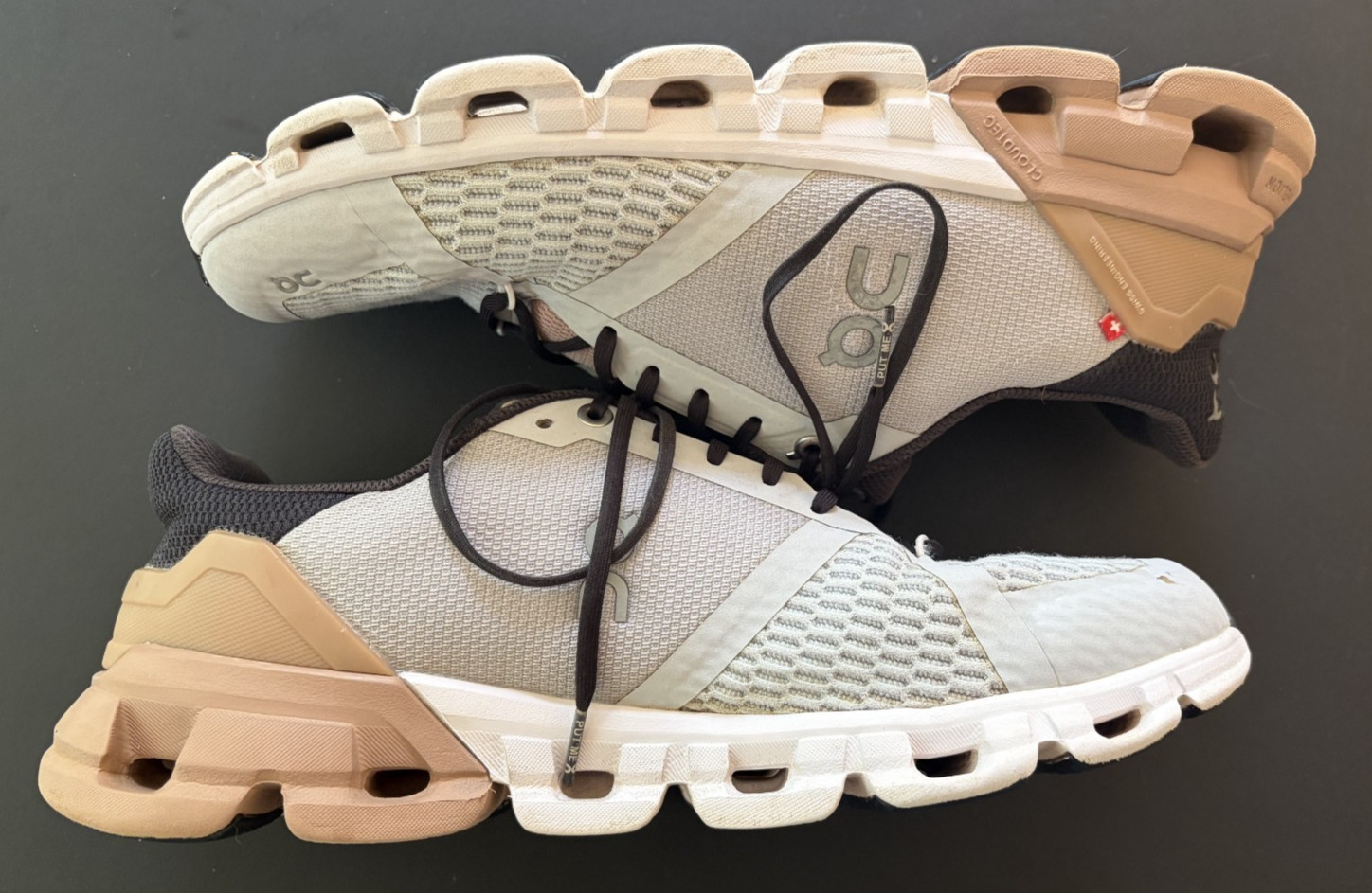 On Cloud Cloudflyer W’s 9.5 Running Shoes In Glacier Rosebrown Colorway