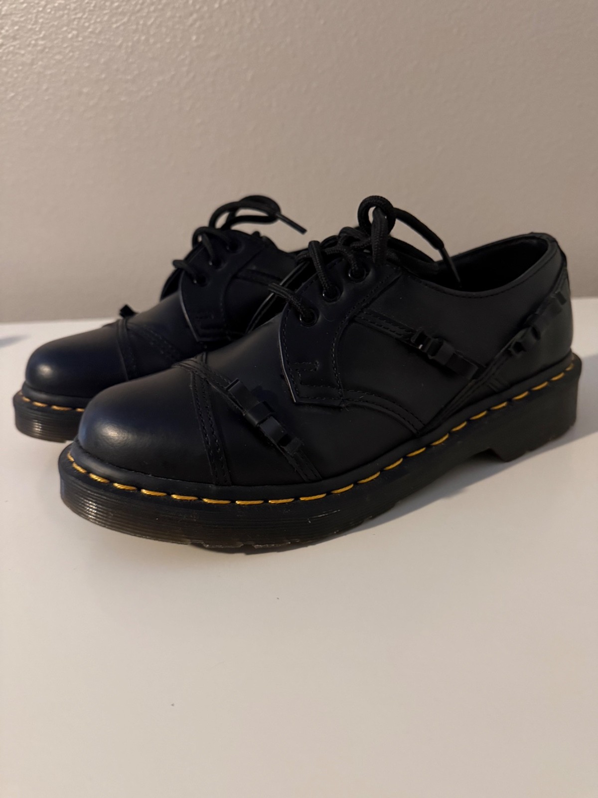 NEW Dr. Martens Smooth Oxford Black Leather Shoes Women’s Size 6