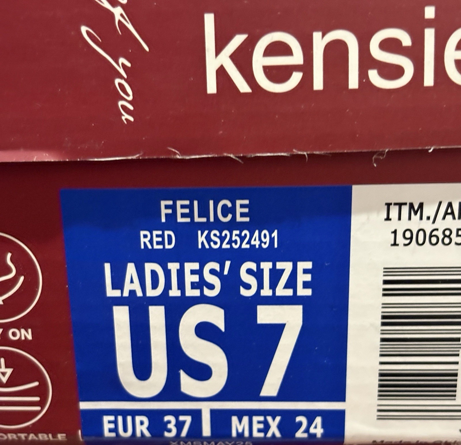 Kensie Felice Women’s Shoes Red Slingback Flats Size 7 New In Box