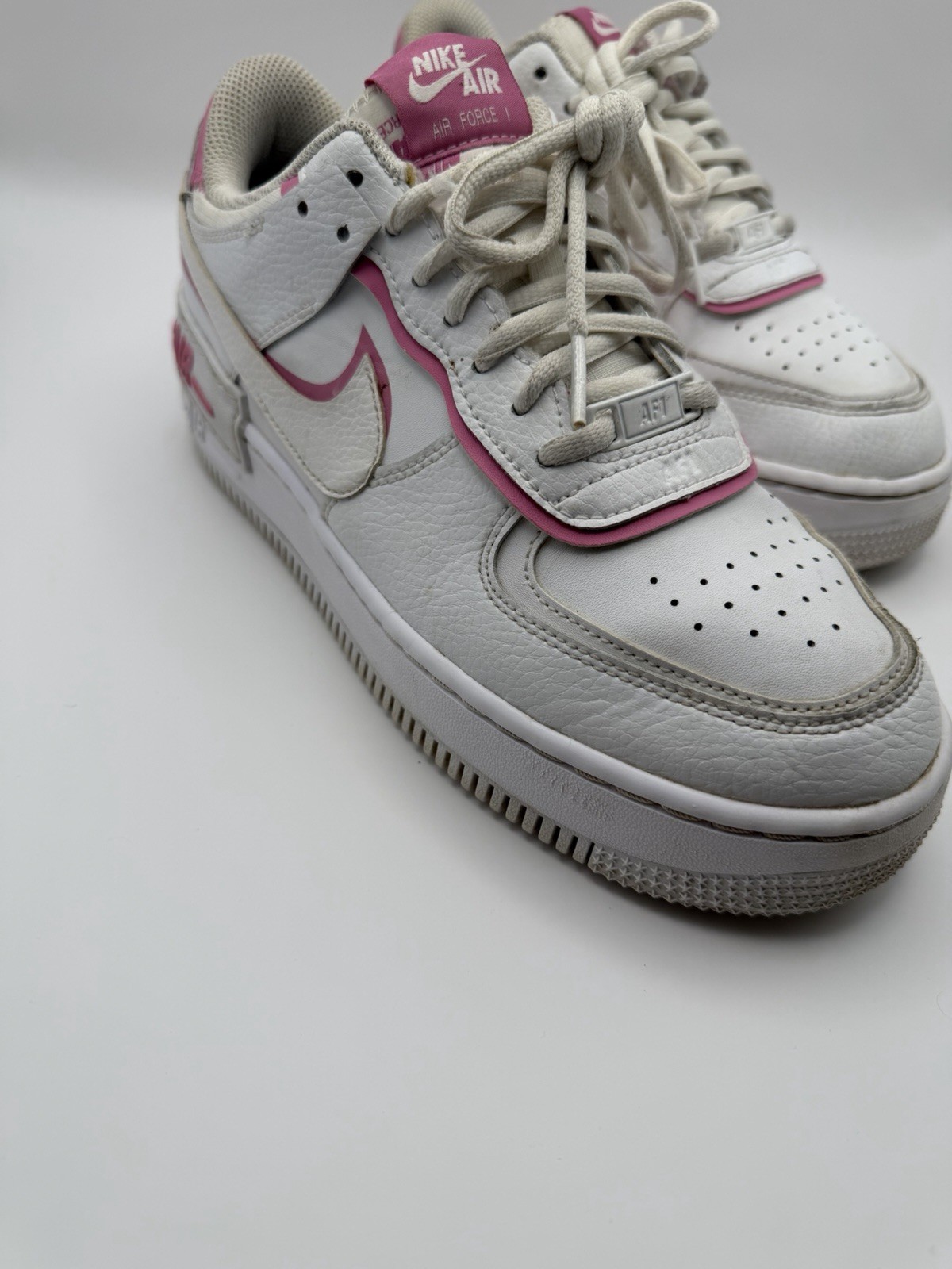 Nike Air Force 1 Shadow White Pink CI0919-102 Women’s Size 8.5 Sneakers