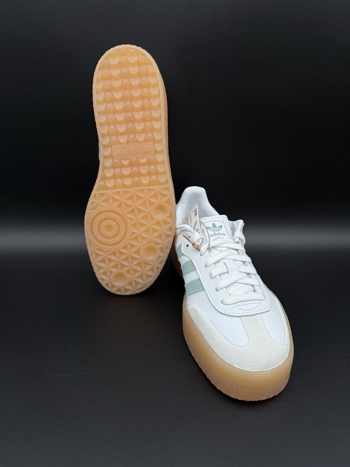 adidas Originals Sambae W White Wonder Blue Gum Women Casual Shoes JP5609