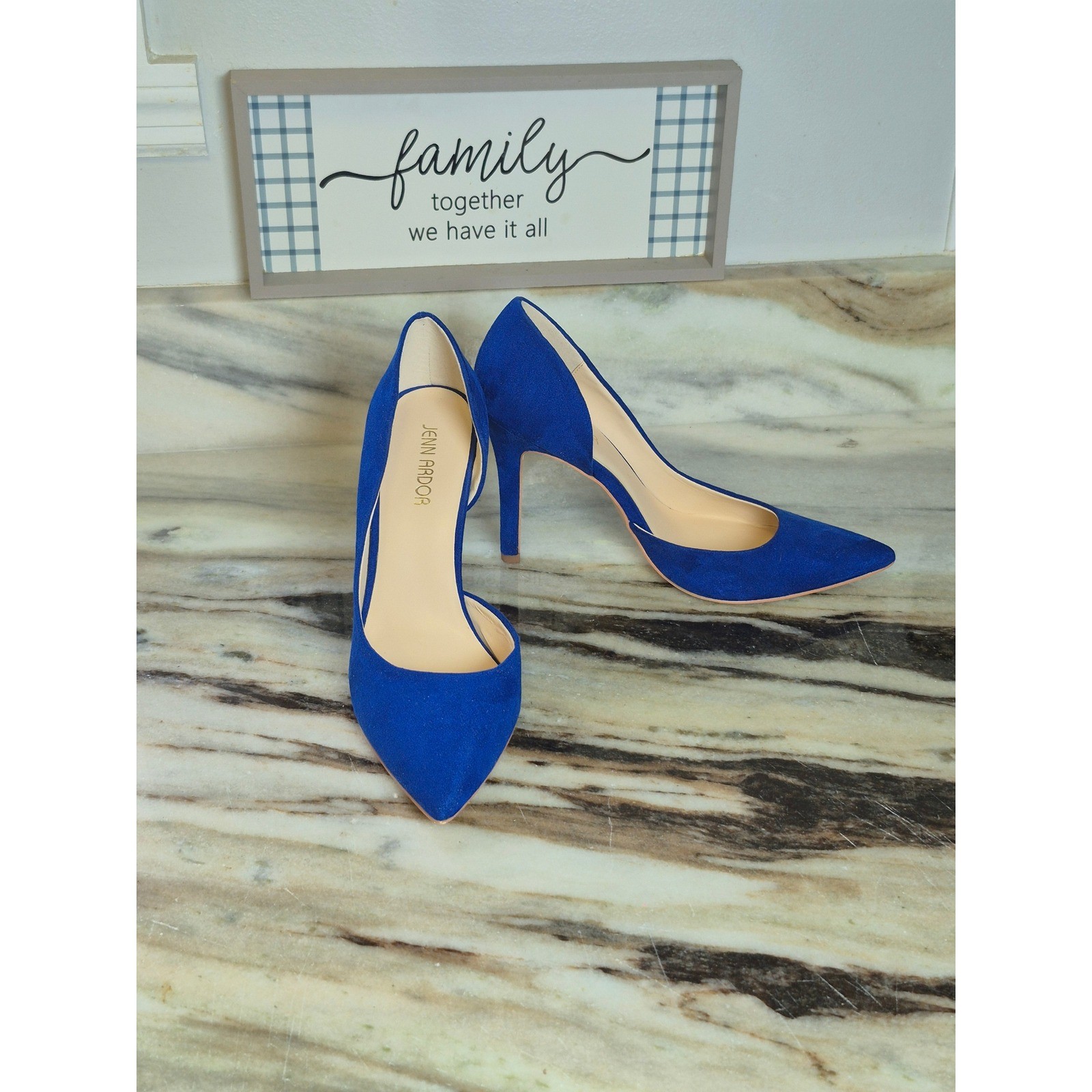 Jenn Ardor Royal Blue d’Orsay Pumps Pointed Toe Stiletto Heels 7.5 Wedding Guest