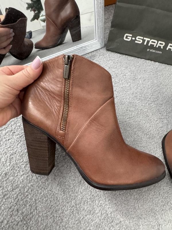 Women Vince Camuto Boots Brown Leather 37.5