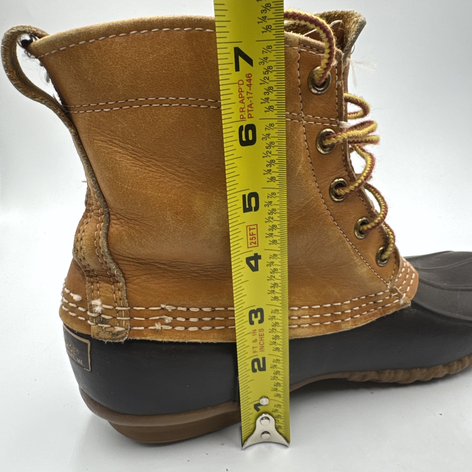 VTG LL Bean Boots Maine Hunting Shoe Unlined Women Size 9 Made In USA 7” L