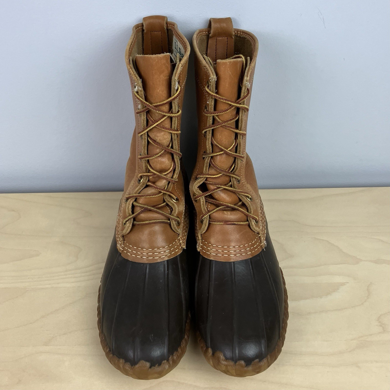 Vintage L.L. Bean Women’s Size 9.0 Duck Boots Brown Leather Unlined Hunting Shoe