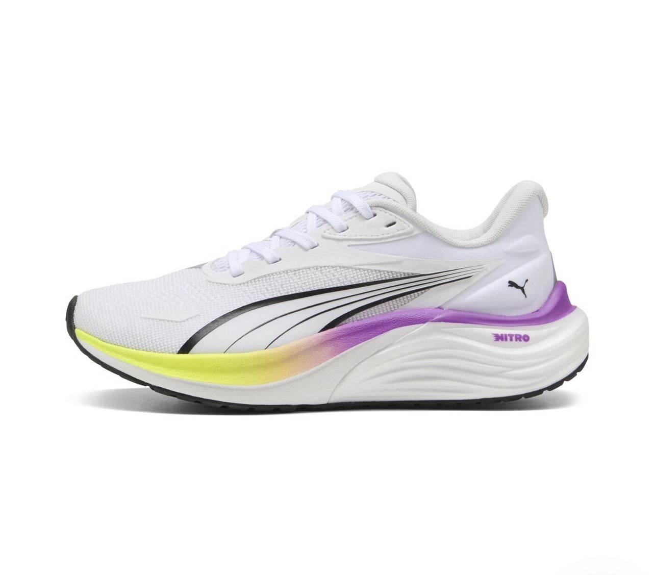 Puma Women’s Electrify Nitro 4 White Yellow Alert Magenta Size 11 31078806