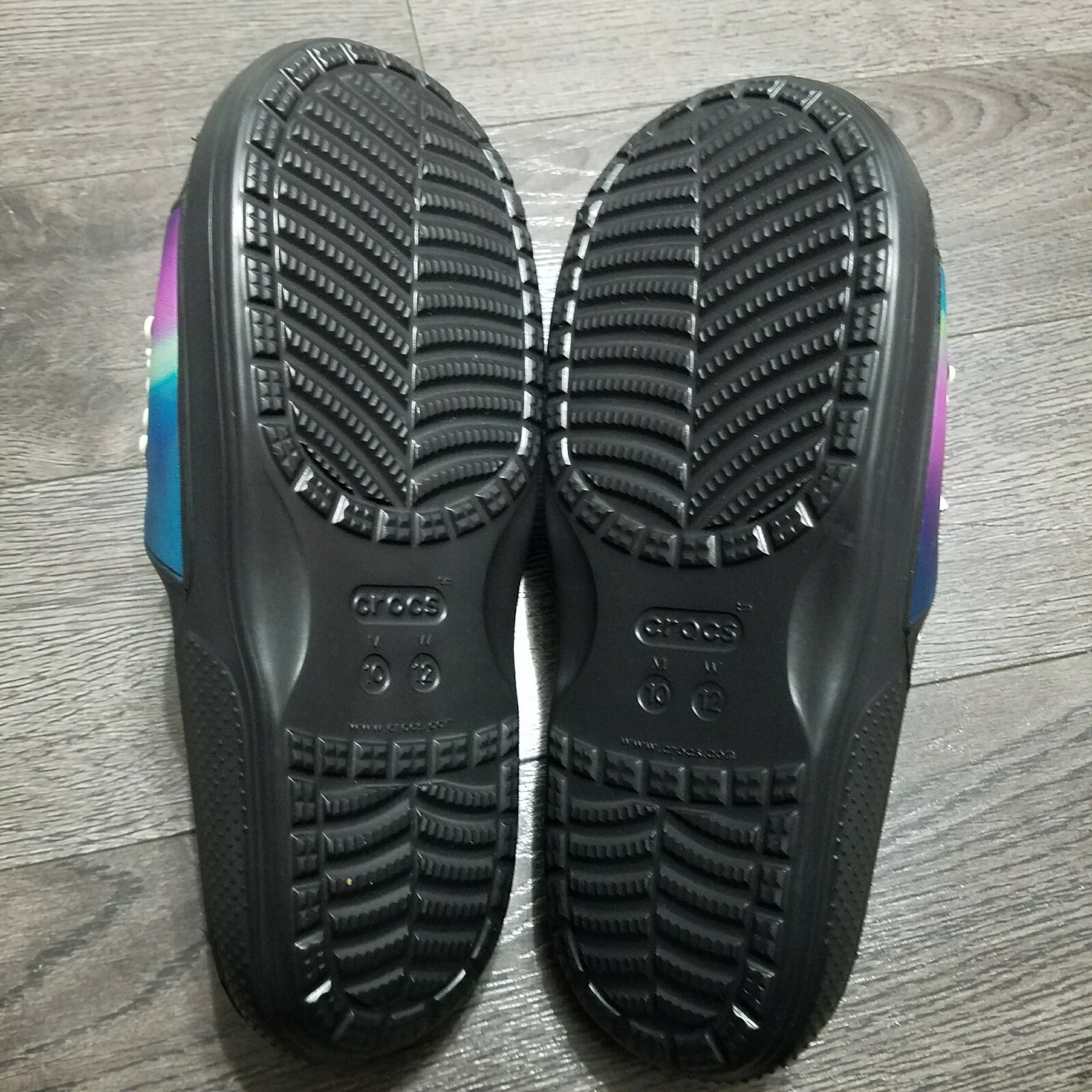CROCS Classic Out Of This World Glow in the Dark Slide Sandals Mens 10 Womens 12