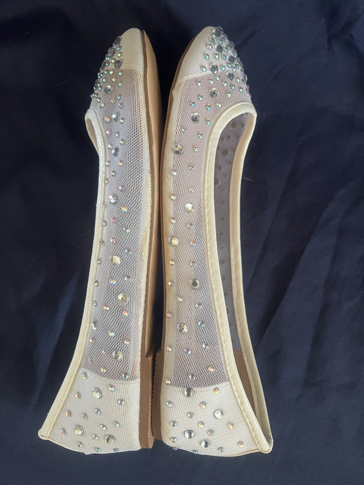 De Blossom Ladies Collection 7.5 Bedazzled Slip On Flats
