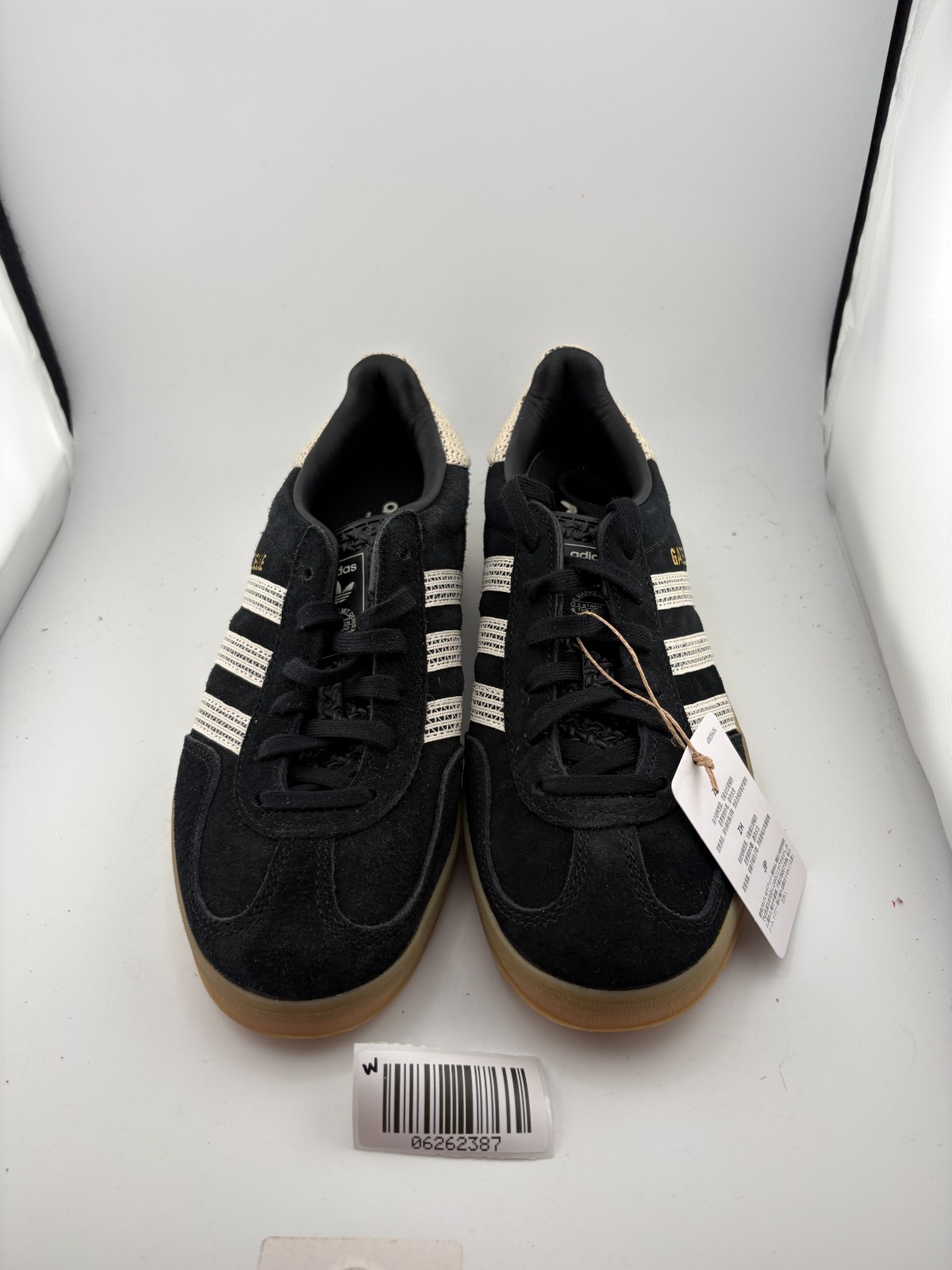 NEW adidas Gazelle Indoor Core Black Wonder White JI2755 Size 7W NO BOX