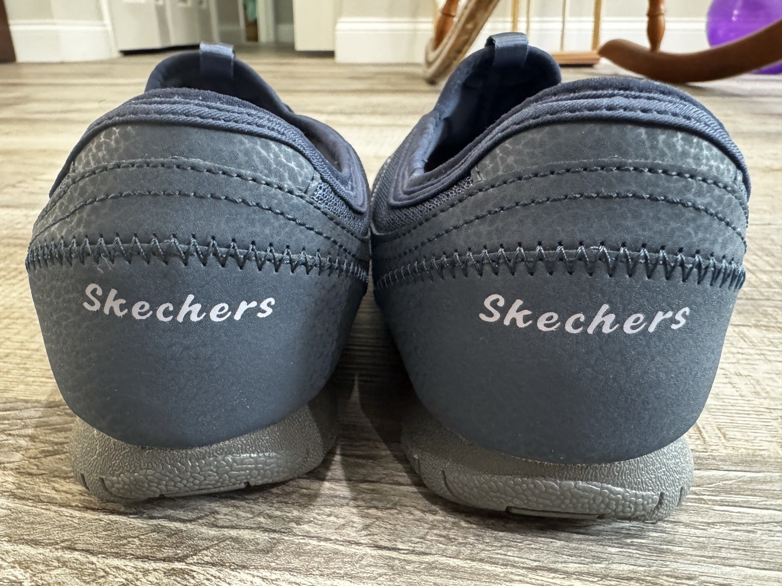 Skechers Bikers Lite Sneakers Women US 7.5W Blue Bungee Laces Excellent EUC