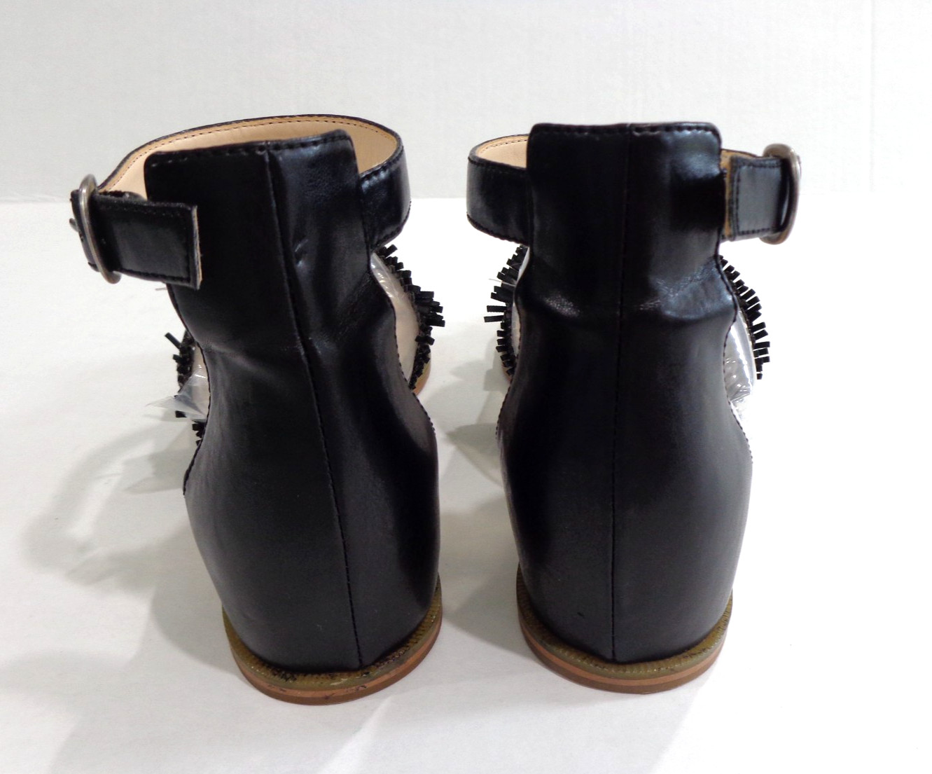 Nine West Women’s Vernell Flat Sandals Black Ankle Strap Size 7M