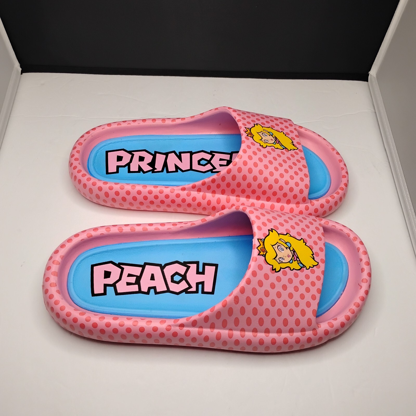 Super Mario Bros Princess Peach Flip Flop Sandles In Pink