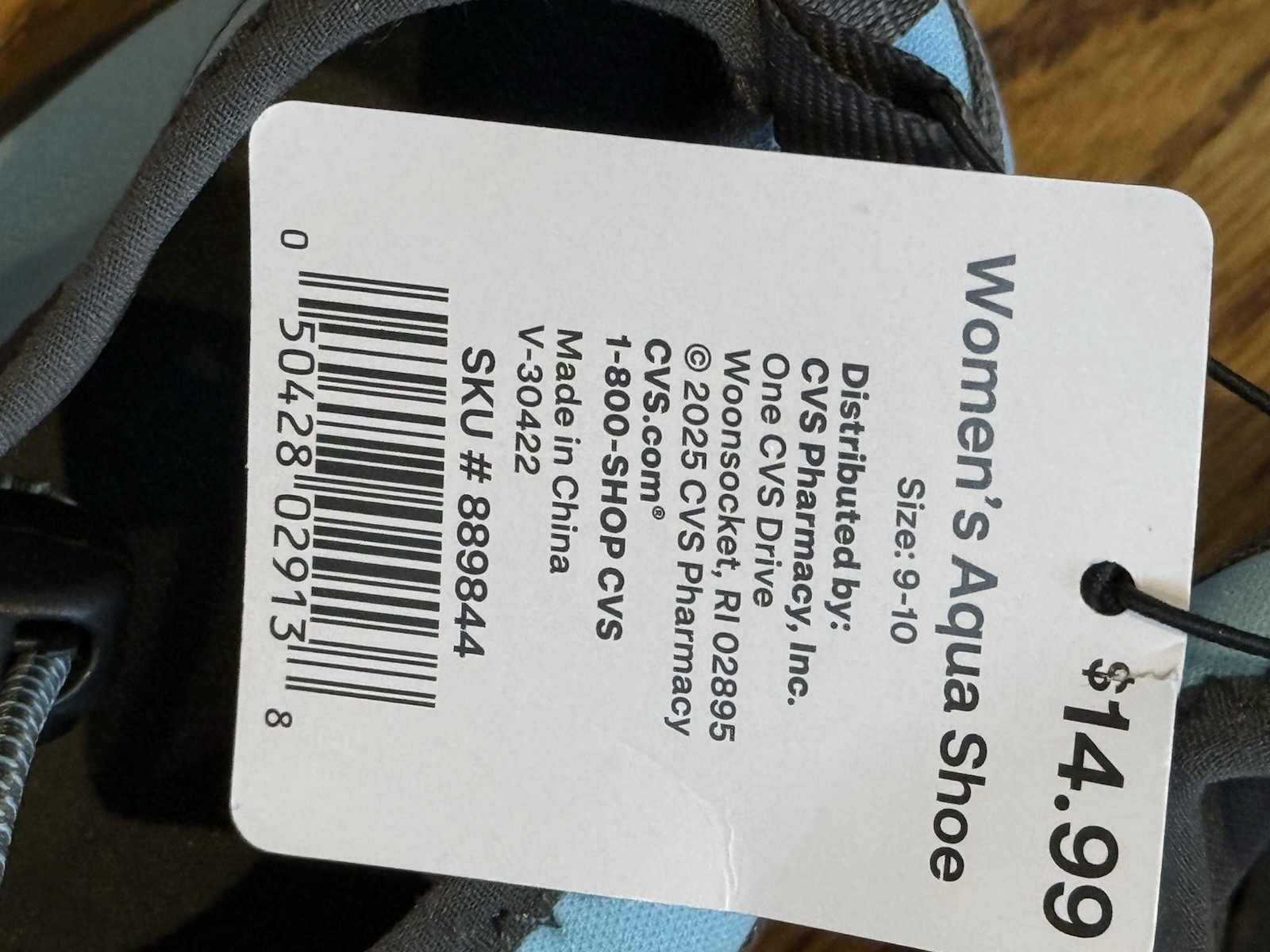 Sun & Sky water shoe slip on blue grey size 9-10 NWOB NWT