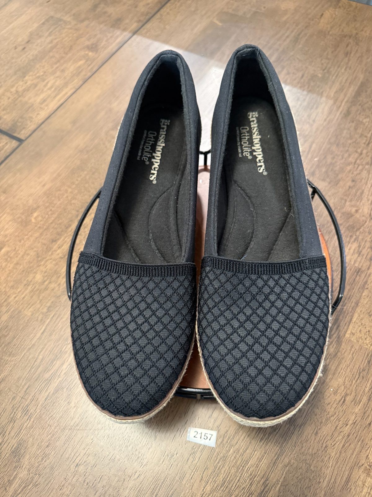 Grasshoppers Women’s Black Ortholite Espadrille Loafers Flats Size 10M Shoes Siz