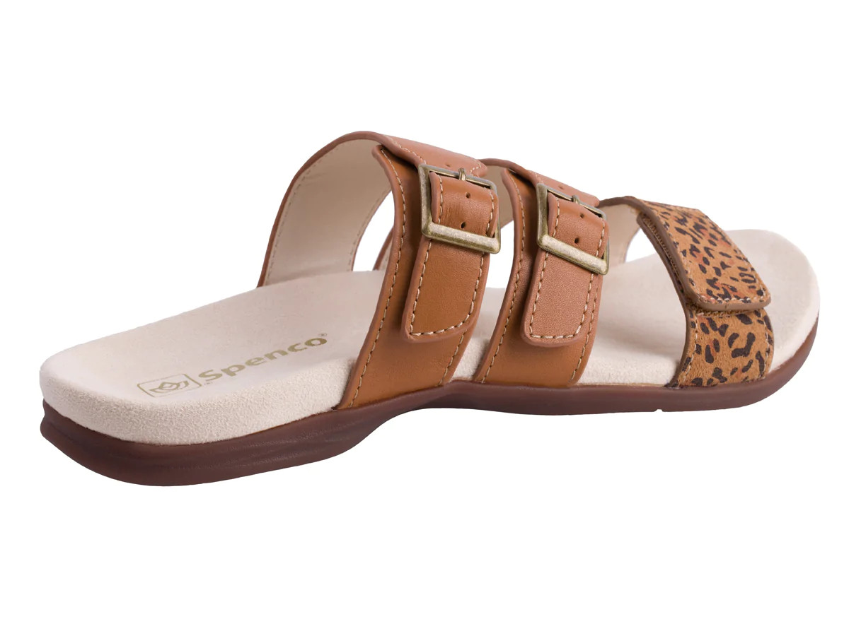 Spenco Total Support Orthotic Slide Women’s Sandals Cheetah Sz 9 1/2