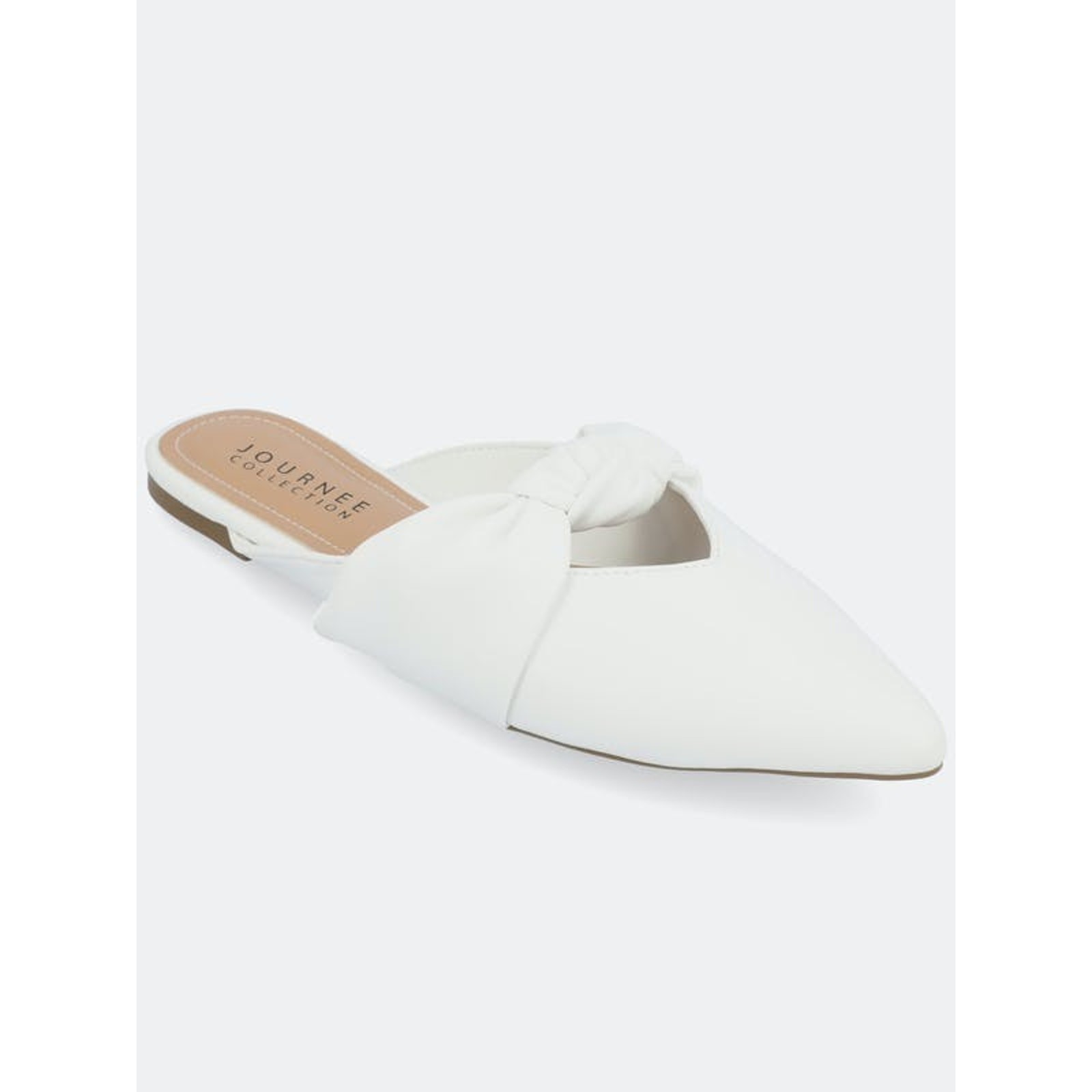 Journee Collection Women’s Salinn Tru Comfort Foam Pointed Mules White Size 7.5M