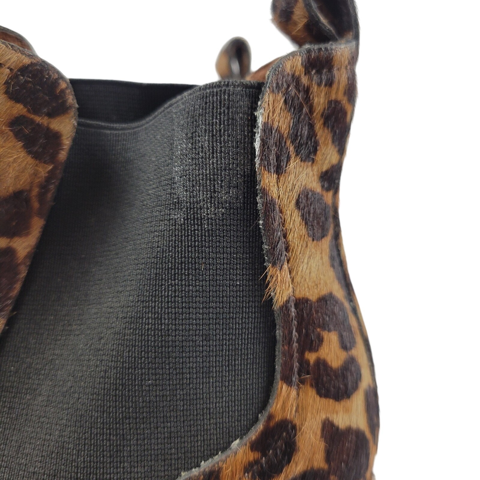 Chelsea Ankle Bootie Kurt Geiger Cheetah Leopard Heels 36.5 US 6 Designer Emblem