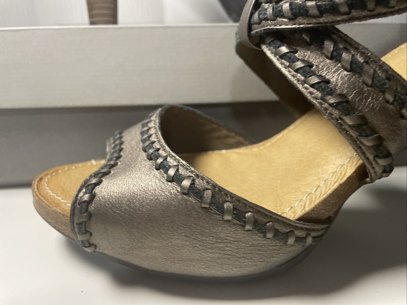 NWT Adam Tucker Me Too Women Brown Heels Size 9 Grafite Heels Brown Open Toe