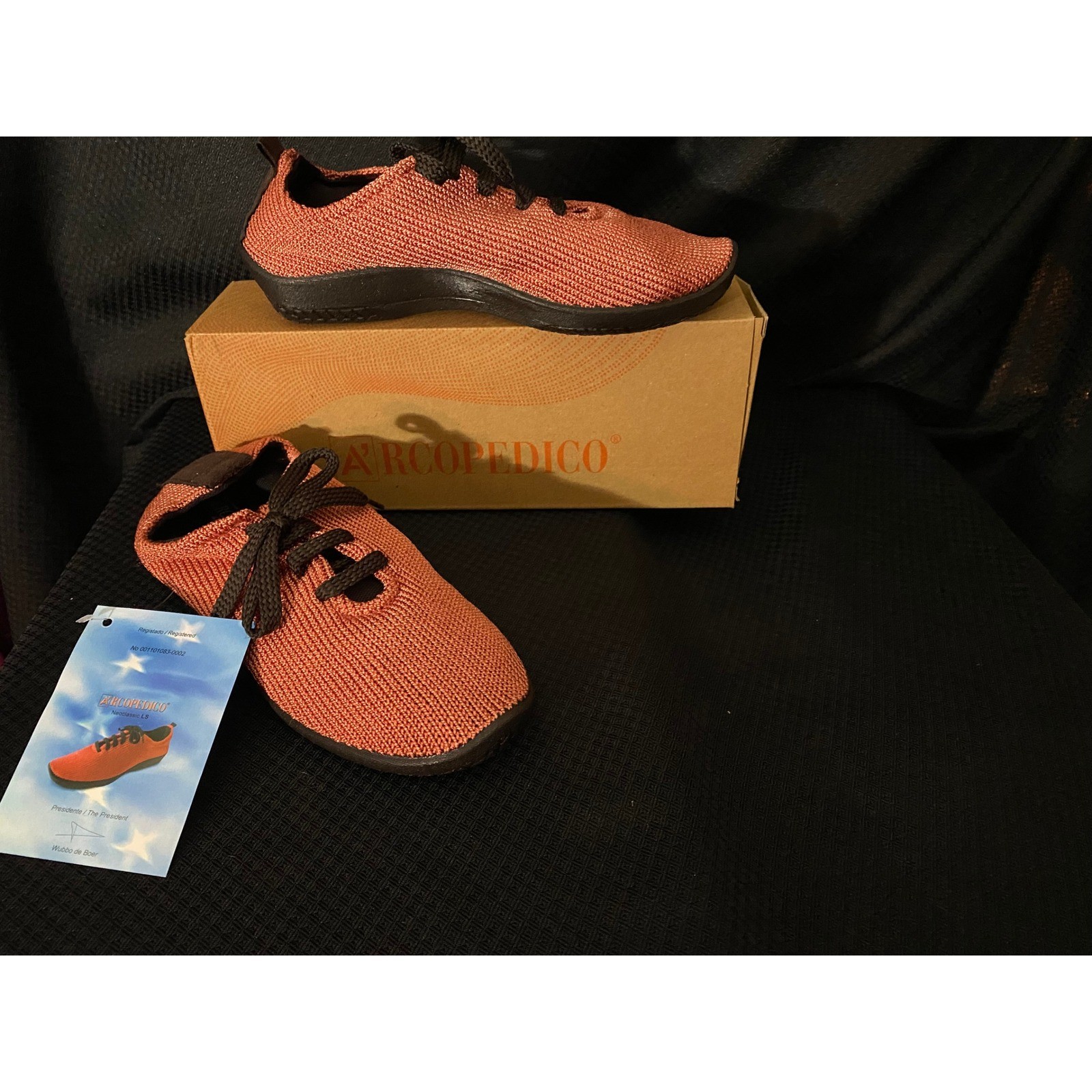 Arcopedico LS Brick Knit Lace Up Comfort Shoes Sneakers Size 38 NEW