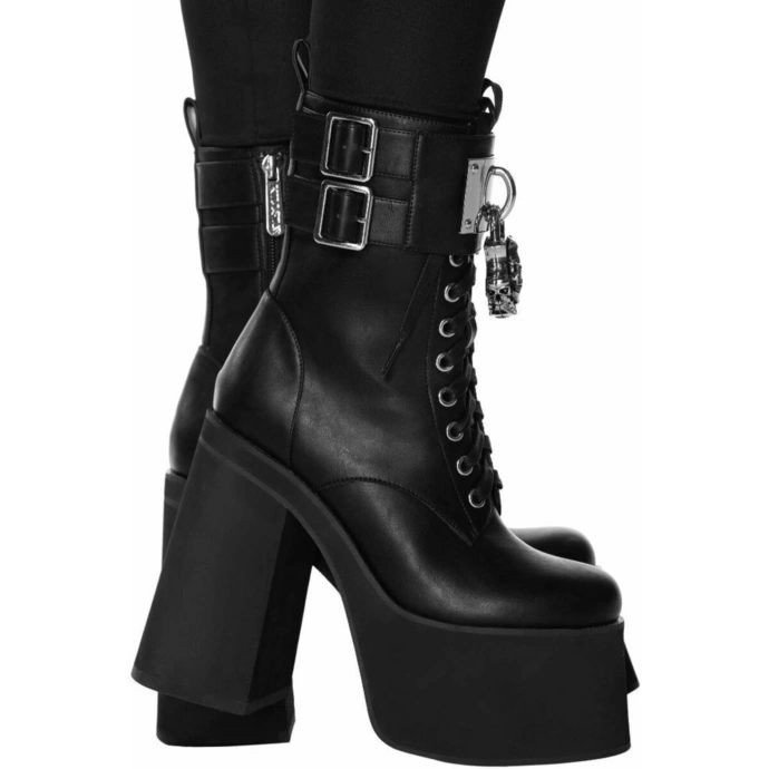 Killstar lock me up black platform boots