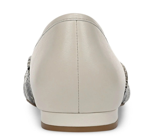 Vionic’s Gracia Ballet Flat, Cream Snake Print Leather
